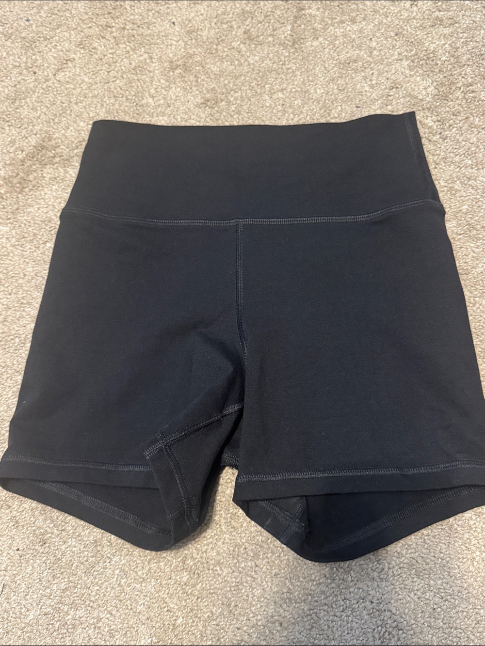 Fleo Black High-Waist Athletic Shorts